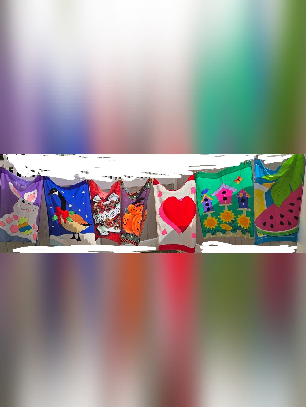 Bundle Of 7 Holiday Flags